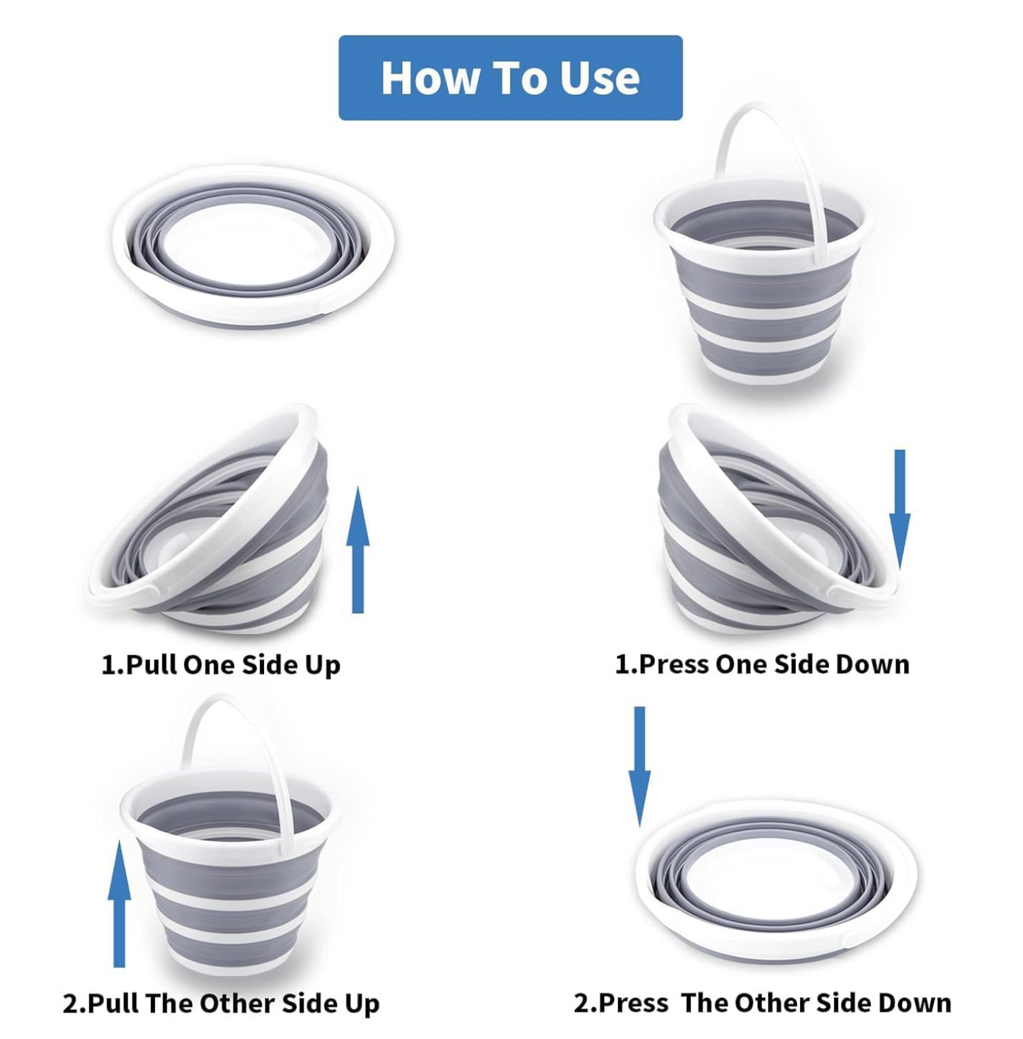 10L Silicone Folding Bucket